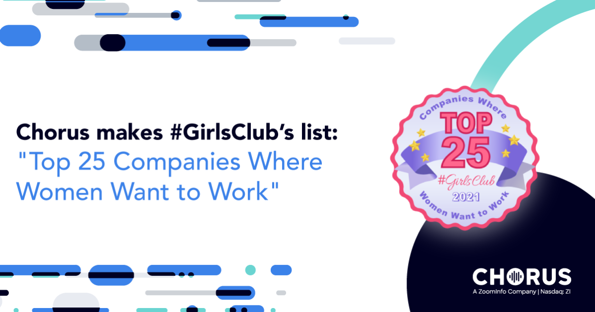 Chorus.ai Named a Top 25 Company Where Women… Chorus.ai